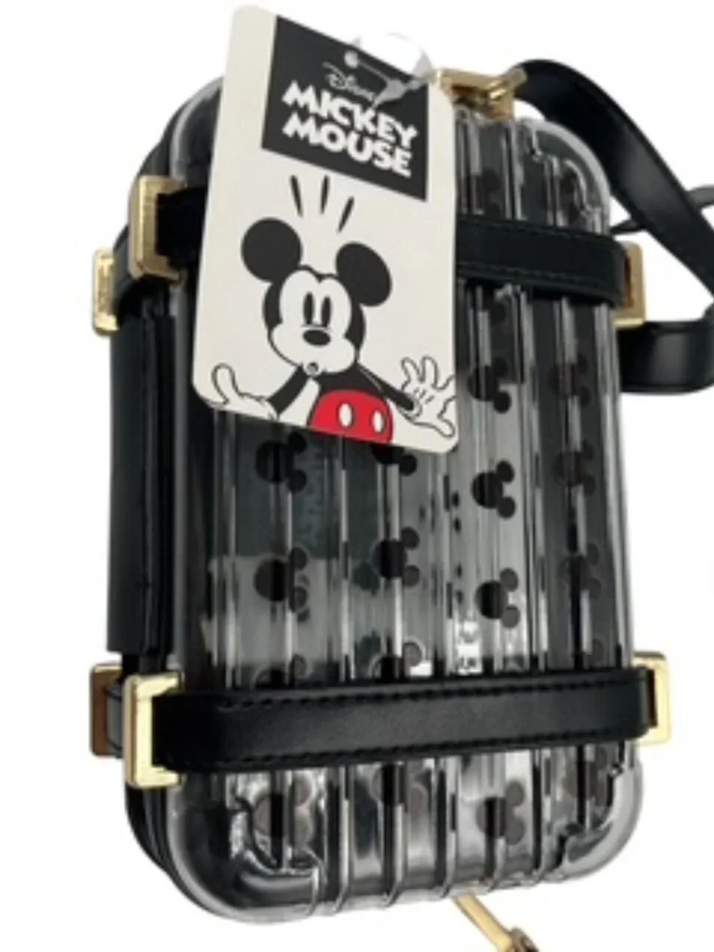 NEW Disney Mickey Mouse Clear Hard-Shell Crossbody Purse NWT